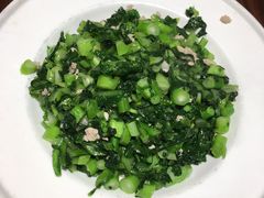 肉沫炒菜心-梁记粥铺(开元地中海店)
