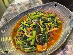 酸笋炒空心菜-浩海火燒雲傣家菜(静安芮欧店)