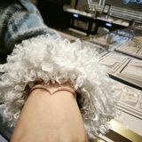 戴着戴着就看中了这个镯子，满钻的镶嵌，特别亮