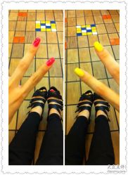 糖果色荧光系！！！！夏天必须荧光一回！！-艾妃罗高科美肤美甲美睫健康管理