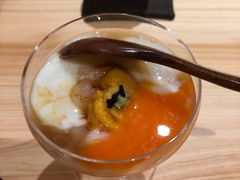 温泉蛋拌富士山白虾海胆-鮨青(恒基名人购物中心店)