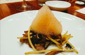 Foam Pickled Mustard Greens with Chicken Mushroom