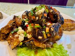 菊花茄子-鑫渔港海鲜本地菜·山海关浑锅(东戴河店)