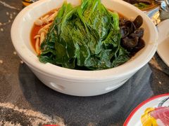 白灼菌菇菜心-新白鹿餐厅(松江开元地中海店)