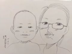 给客人画的卡通画-獨門烤肉(开发区店)
