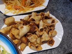 炸疙瘩角-华盛园卷子王农家菜水库鱼