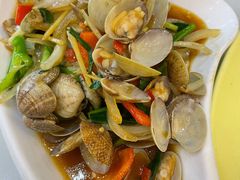 姜葱炒花甲-覃记海鲜美食餐厅