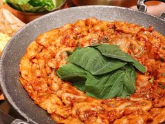铁板章鱼五花肉-春熙台韩国料理·章鱼肥牛(西丽店)