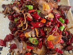 鸡油菌炒坛子肉-宋记冕宁土菜馆(海门渔村二店)