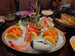 甜虾三文鱼刺身拼-九本居酒屋(学院路店)