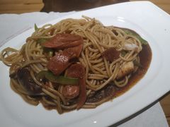 黑椒蘑菇牛柳意面-清真·艾美可餐厅(大悦汇店)