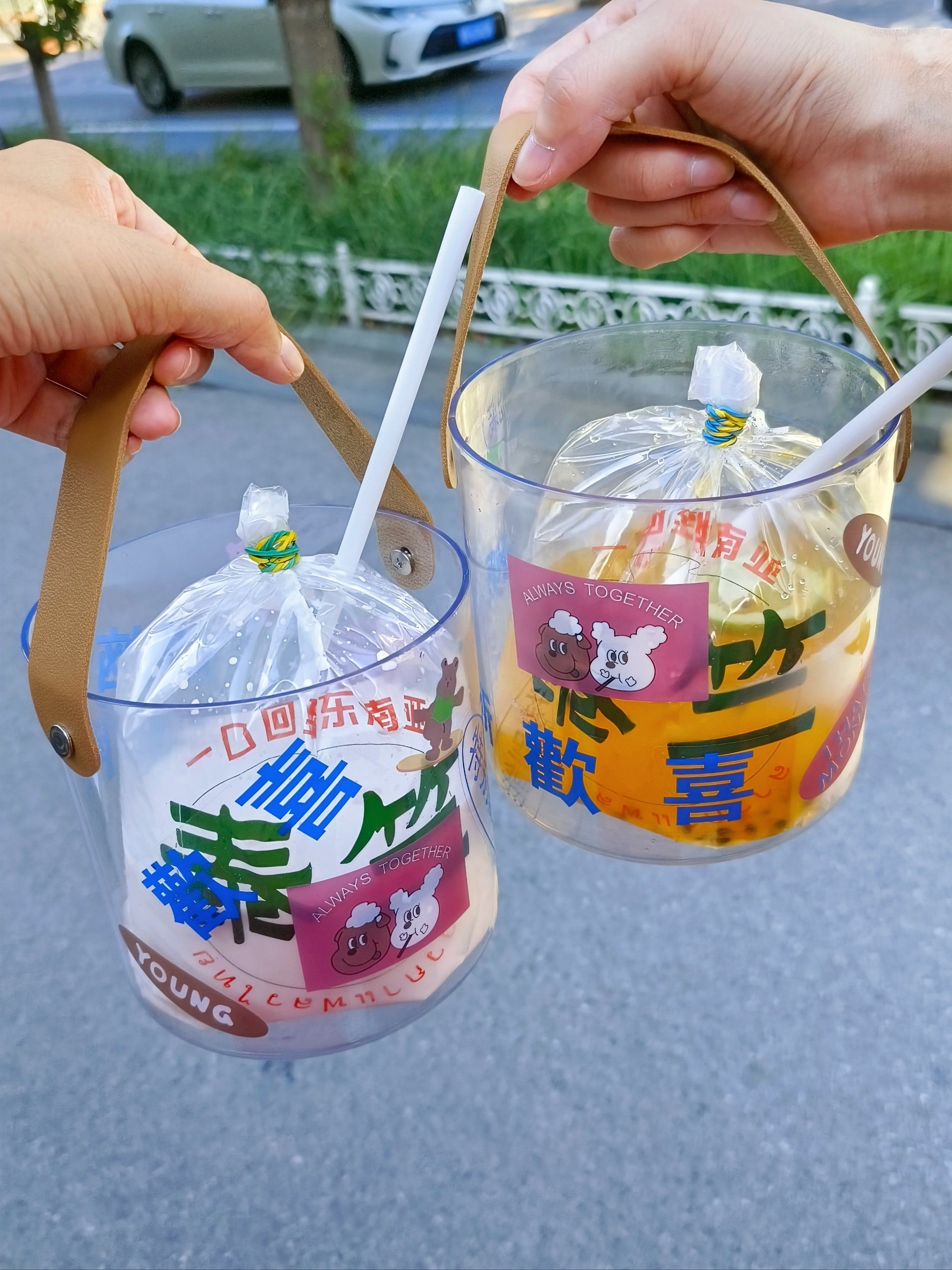 不需要网红滤镜!街头老挝椰奶冰巨好喝