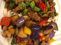 茄子肉丁小公鸡双拼拌面-文三里屯面馆(三里屯店)