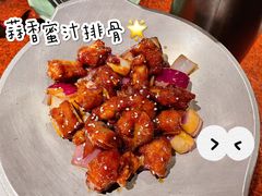 蒜香蜜汁排骨-绿茶餐厅(蓝色港湾店)