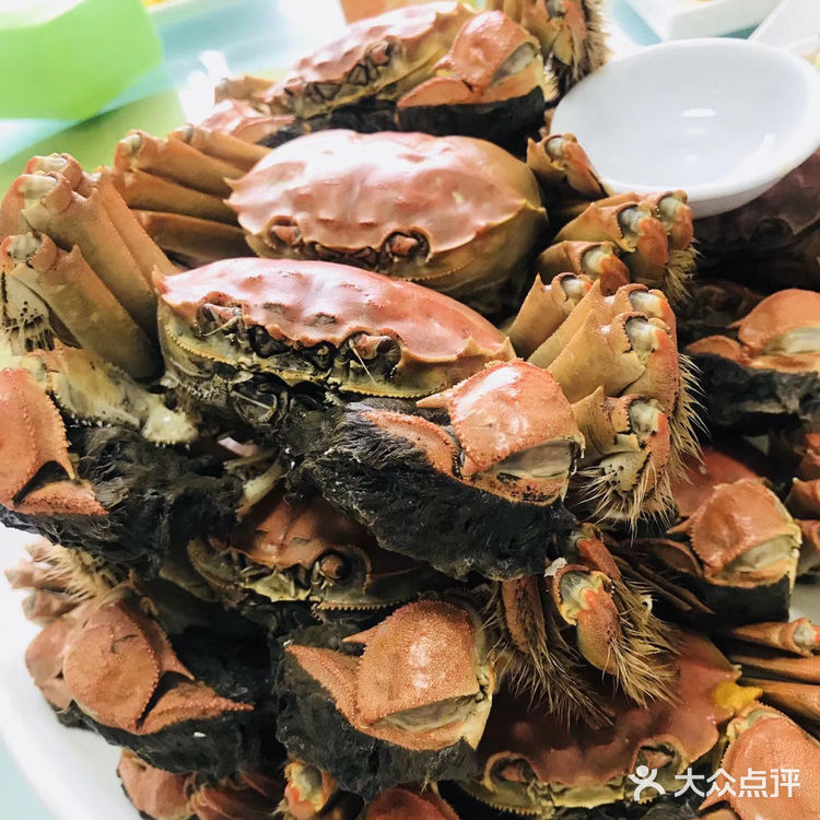 六七两的黄浦江大闸蟹可好吃😋呢！