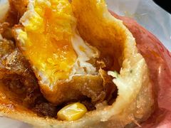 -小红车炸蛋葱油饼