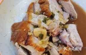 One portion of roasted duck