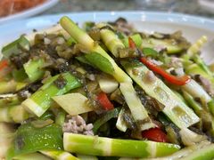 雪菜肉丝炒笋-旺山·浪头人家