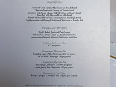 菜单-The Ritz Restaurant