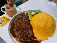 黑椒牛扒蛋包饭-锦园春香港茶餐厅(西海湾旗舰店)