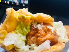 -小红车炸蛋葱油饼