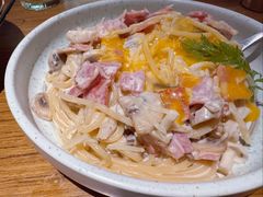 培根蘑菇芝士意面-MARU玛露音乐餐厅(大学路店)