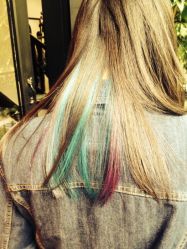 点击看大图 绿紫 挑染-3AM HAIR SALON烫发染发接发