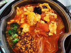 番茄炒蛋拌面-两勺子一碗口水鸡拌面
