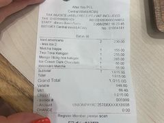 账单-After You Dessert Cafe(CENTRALWORLD)