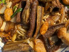虾爆鳝肉丝拌川-复兴面王(河东路起源店)
