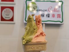 双球冰淇淋-柠檬车露(卖草地店)