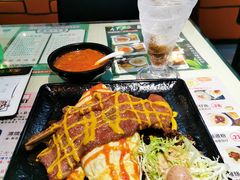 黑椒汁牛仔骨蛋包饭-阿飛冰室(下沙店)