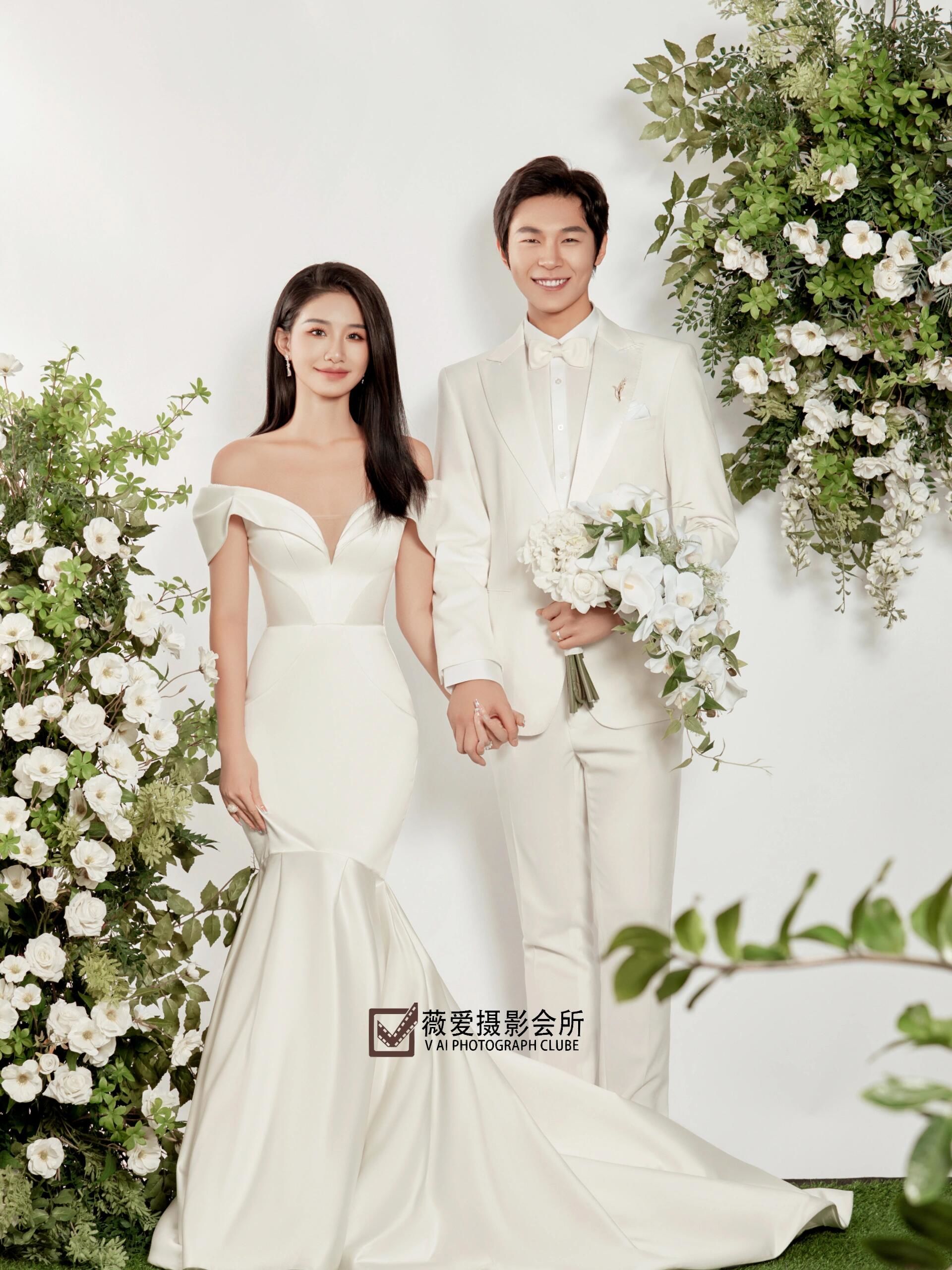 青岛婚纱照97韩系简约风格泰裤辣6015