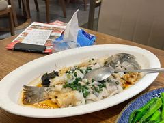 葱油淋鲈鱼-常来小聚·广州非遗传承餐厅(地王广场店)