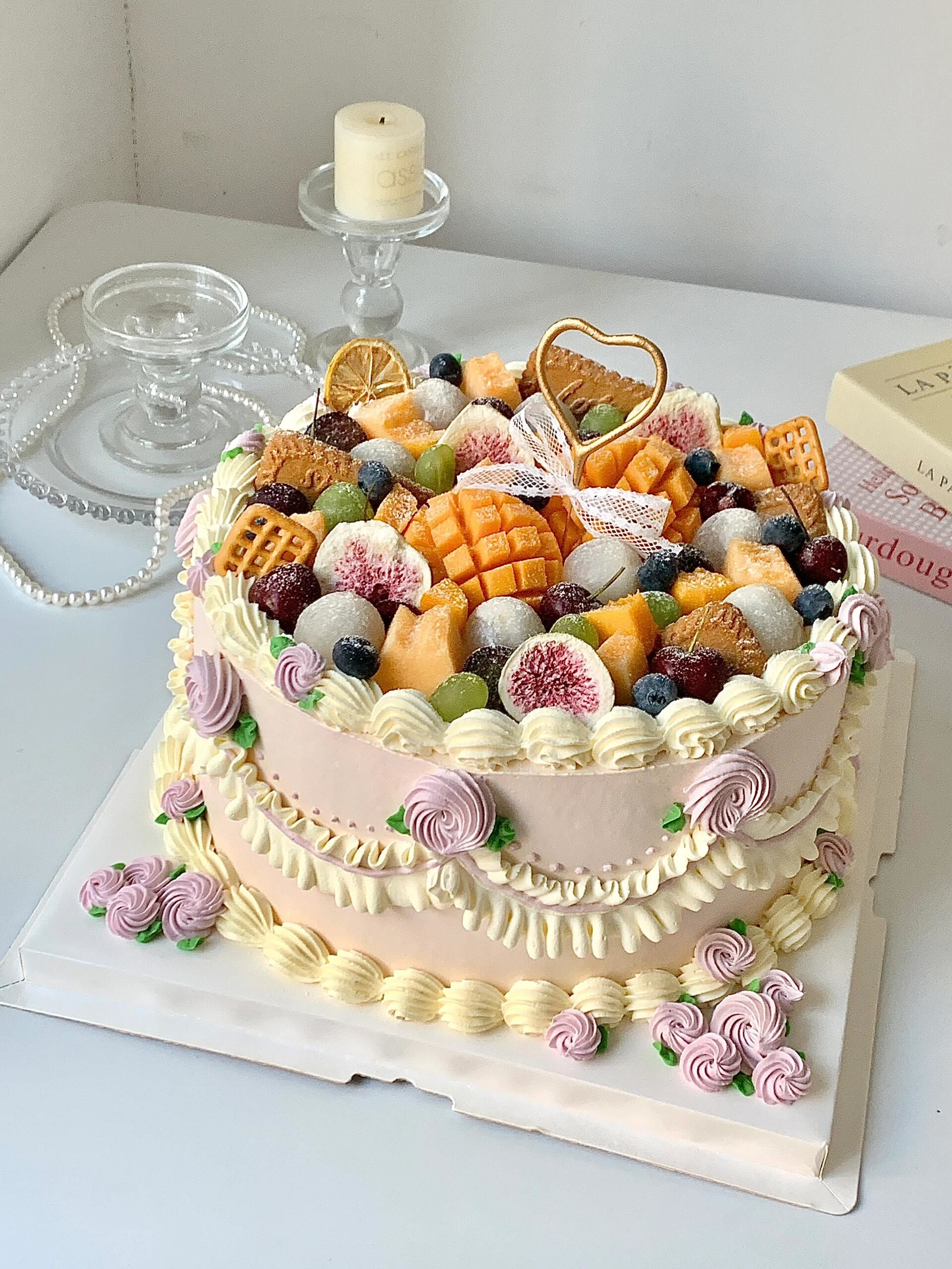 奶油水果蛋糕诱惑