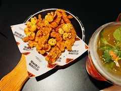 嘭嘭现炸小酥肉-探鱼·鲜青椒爽麻烤鱼(番禺万达店)