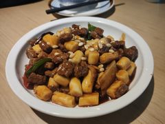 松子牛肉炒年糕-兔爸私家小厨(新北万达店)