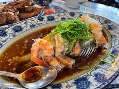 鲜虾蒸黄脚立-阿殳粥馆(水围村店)