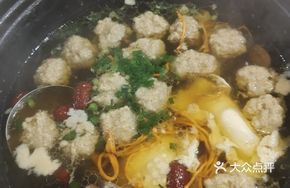 Cordyceps Mushroom Meatball Soup
