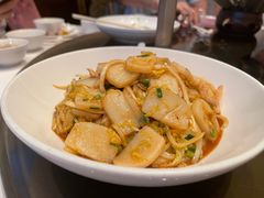 黄芽菜肉丝炒年糕-玫瑰厅上海菜(兴国路店)