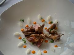 烟熏乳鸽配胡萝卜和亚洲梨-Jean Georges