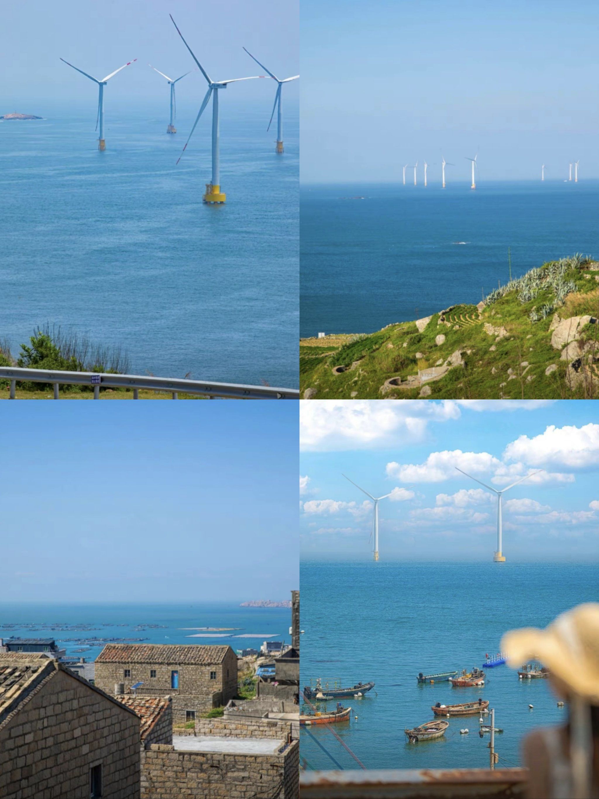 福州平潭岛长江澳风力田:蓝色风车海的浪漫邂逅