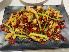 干煸鱿鱼须-大眼锅贴水饺(河东店)