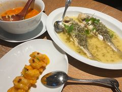 雪菜汁东海大黄鱼-宁波柏悦酒店·钱湖渔港