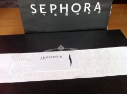 小票-丝芙兰Sephora