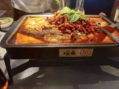 重庆豆花烤鱼-探鱼·鲜青椒爽麻烤鱼(西南商都店)