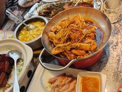 黑胡椒芝士年糕虾-新白鹿餐厅(松江开元地中海店)