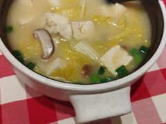 鸡汤小白菜煮榆林豆腐-西贝(上海新梅广场店)