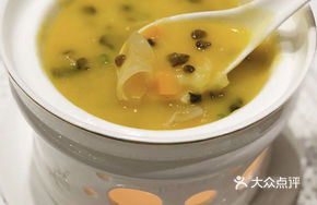 Golden Soup Simmered Sea Cucumber with Oats