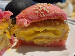 粉嘟嘟爆浆芥香鸡肉堡-比格比萨自助(望承公园店)